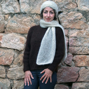 Boutique Mohair Tricot Main Sur mesure Pull Goutte Dos Bison 002