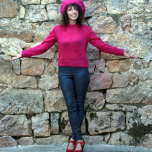 Boutique Mohair Tricot Main Sur mesure Pull Venetie Rose Thyrien