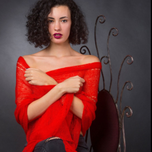 echarpe chevron mohair soie