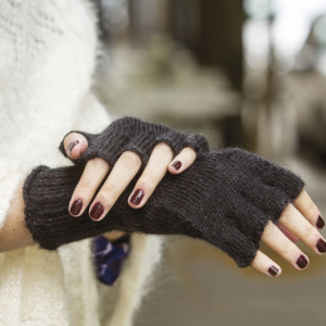 mitaines mohair soie