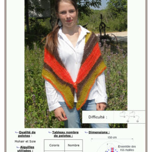 Fiche Kit Tricot Châle Choc Coq Algue