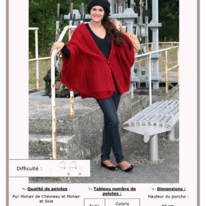 Fiche Kit Tricot Poncho Saphora