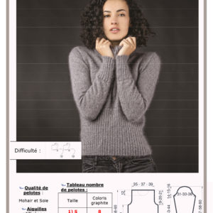 Fiche Kit Tricot Pull Col Roulé