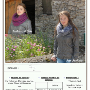 Fiche Kit Tricot Snood Chiné